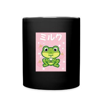 Cottagecore Erdbeermilch Otaku Anime Japanischer M - Tasse einfarbig - Schwarz - Vorne