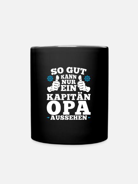 Kapitän Opa Kapitän Grossfather Geschenk - Tasse einfarbig - Schwarz