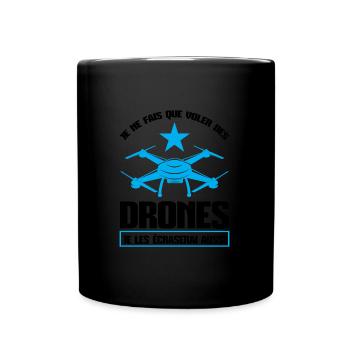 Drohne drones quadrocopter Geschenk - Tasse einfarbig - Schwarz - Vorne