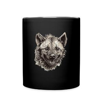 Hyena Hyena Head Wild Africa Wilderness - Full Colour Mug - black - Front