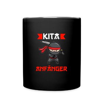 Kita Anfänger Ninja Kita-Anfang Geschenk - Tasse einfarbig - Schwarz - Vorne