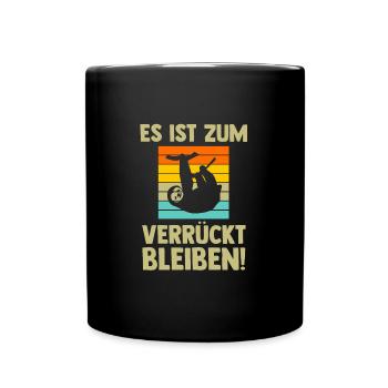 Faultier Sarkasmus Faultiere Geschenk - Tasse einfarbig - Schwarz - Vorne