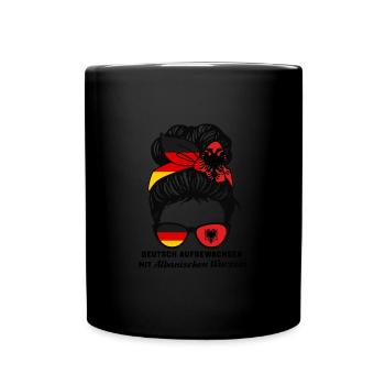 Deutsche Albanerin Deutschland Geschenk - Tasse einfarbig - Schwarz - Vorne