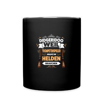 Didgeridoo Musiker Musiktherapie Geschenk - Tasse einfarbig - Schwarz - Vorne