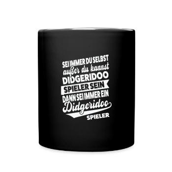 Didgeridoo Musiker Musiktherapie Geschenk - Tasse einfarbig - Schwarz - Vorne
