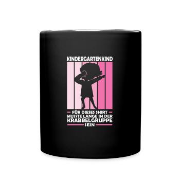 Kindergarten Dabbing Kita-Start Geschenk - Tasse einfarbig - Schwarz - Vorne