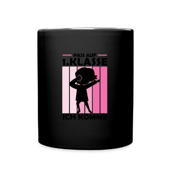 1.Klasse Dabbing Schulkind Geschenk - Tasse einfarbig - Schwarz - Vorne
