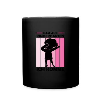 Kindergarten Dabbing Kita-Start Geschenk - Tasse einfarbig - Schwarz - Vorne