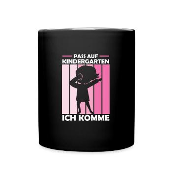 Kindergarten Dabbing Kita-Anfang Geschenk - Tasse einfarbig - Schwarz - Vorne