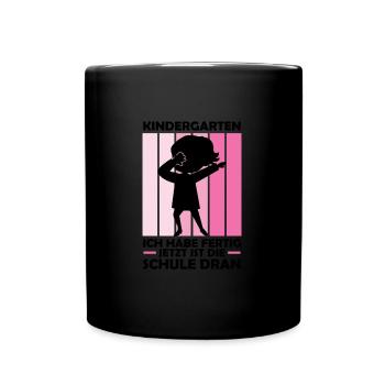 Schulkind Dabbing Schulbeginn Geschenk - Tasse einfarbig - Schwarz - Vorne