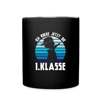 1.Klasse Dabbing Schulanfänger Geschenk - Tasse einfarbig - Schwarz - Vorne