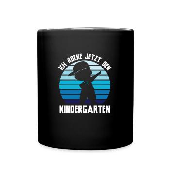 Kindergarten Dabbing Kita-Beginn Geschenk - Tasse einfarbig - Schwarz - Vorne