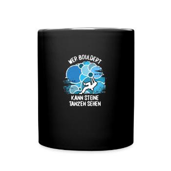 Vintage Bouldern Boulderer Klettern Kletterer - Tasse einfarbig - Schwarz - Vorne