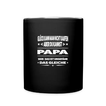 Papa Familie Vater Geschenk - Tasse einfarbig - Schwarz - Vorne
