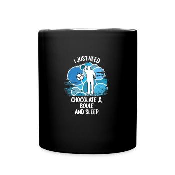 Boule Petanque Boccia Boules Schokolade - Tasse einfarbig - Schwarz - Vorne