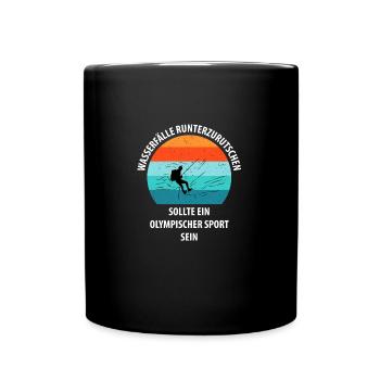 Canyoning Bergsteigen Klettern Wandern Berge - Tasse einfarbig - Schwarz - Vorne