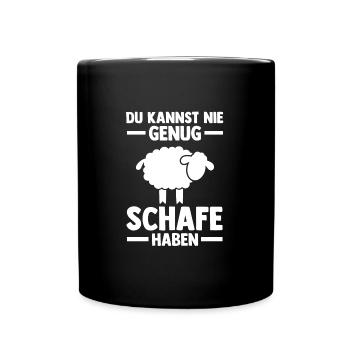 Schaf Landwirt Schafzüchter Geschenk - Tasse einfarbig - Schwarz - Vorne