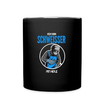 Schweißer Beruf Schweisser Geschenk - Tasse einfarbig - Schwarz - Vorne