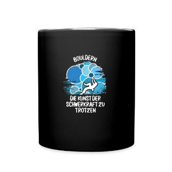 Vintage Bouldern Boulderer Klettern Kletterer - Tasse einfarbig - Schwarz - Vorne