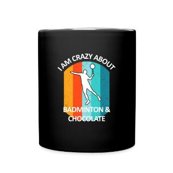 Badminton Badminton Badminton Player Chocolat - Mug uni - noir - Devant