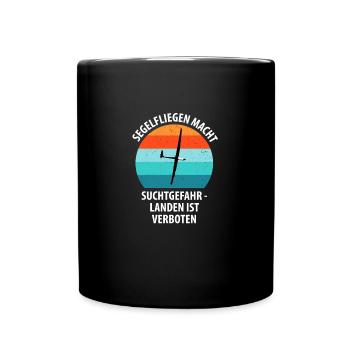 Segelflieger Segelfliegen Segelflugzeug Fliegen - Tasse einfarbig - Schwarz - Vorne
