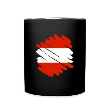 Austria Flag Austria Austrian Flag AT - Full Colour Mug - black - Front