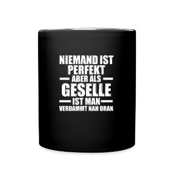 Geselle Handwerk Gesellen Geschenk - Tasse einfarbig - Schwarz - Vorne