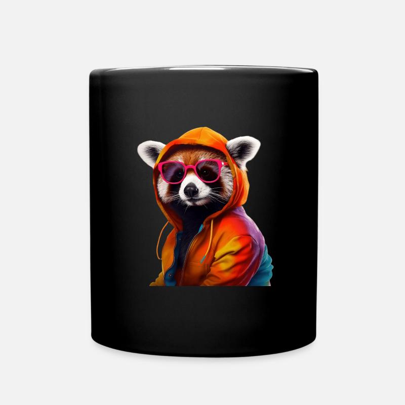 Roter Panda Katzenbär Red Panda Sonnenbrille - Tasse einfarbig - Schwarz