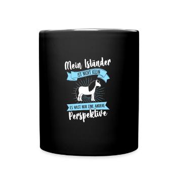 Isländer Pferd Pferdeliebhaber Geschenk - Tasse einfarbig - Schwarz - Vorne