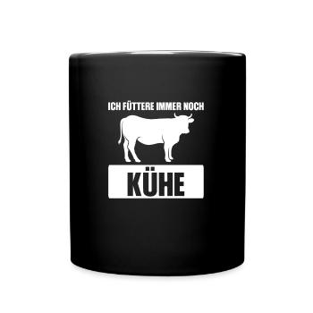 Kuh Züchter Rinder Zucht Geschenk - Tasse einfarbig - Schwarz - Vorne