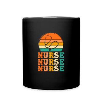 Krankenschwester Retro-Design Krankenschwester Ges - Tasse einfarbig - Schwarz - Vorne
