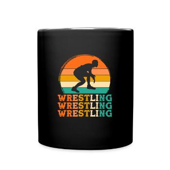 wrestl Retro-Design wrestl Geschenk - Tasse einfarbig - Schwarz - Vorne