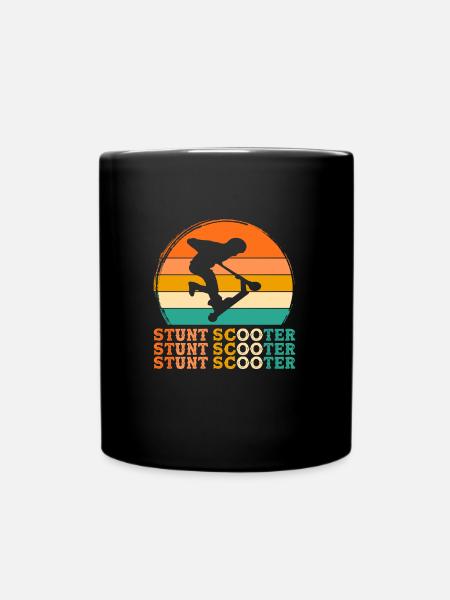 Stunt Scooter Retro Design Stunt Scooter Geschenk - Tasse einfarbig - Schwarz