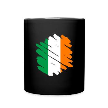 Ireland Flag Vintage Irish Flag Dublin - Full Colour Mug - black - Front