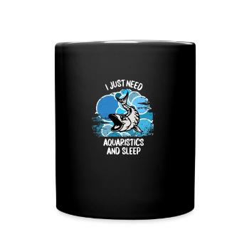 Aquarium Aquarists Fish Ornamental fish Aquaristics - Full Colour Mug - black - Front