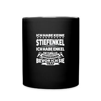 Stiefopa Familie Stiefgroßvater Geschenk - Tasse einfarbig - Schwarz - Vorne