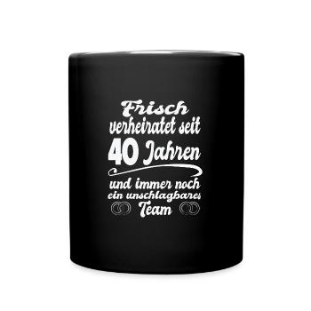 30 Jahre Ehe Ehefrau 30 Ehejahre Geschenk - Tasse einfarbig - Schwarz - Vorne