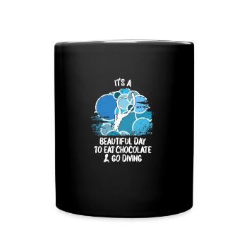 Taucher tauchen Sporttaucher Gerätetauchen - Tasse einfarbig - Schwarz - Vorne