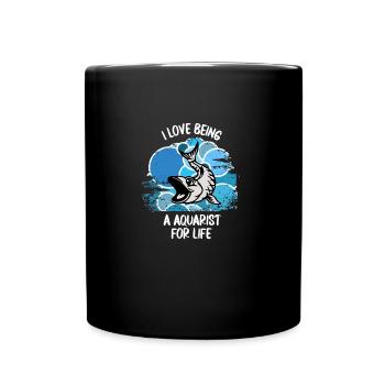 Aquarium Aquarists Fish Ornamental fish Aquaristics - Full Colour Mug - black - Front