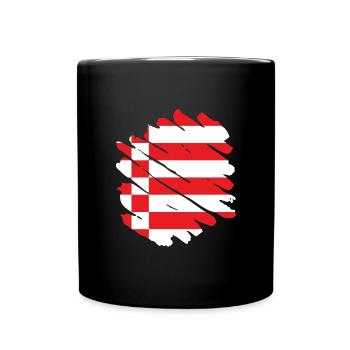 Bremen Flagge Bremer Fahne - Tasse einfarbig - Schwarz - Vorne