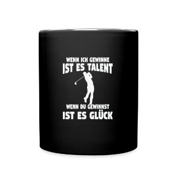 Golfspieler Sport Golfspiel Geschenk - Tasse einfarbig - Schwarz - Vorne