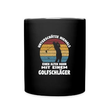 Golfspieler Sport Golfspieler Geschenk - Tasse einfarbig - Schwarz - Vorne