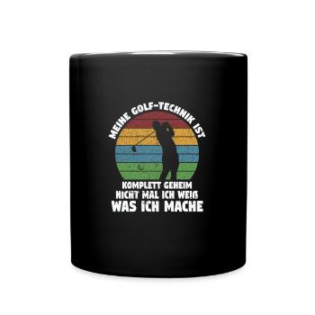 Golfspieler Sport Golfspieler Geschenk - Tasse einfarbig - Schwarz - Vorne