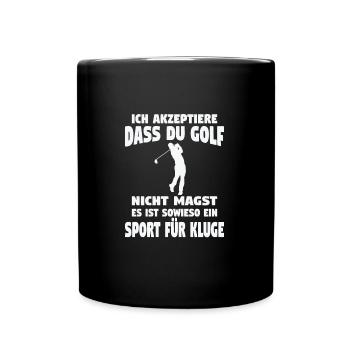 Golfspieler Sport Golfspieler Geschenk - Tasse einfarbig - Schwarz - Vorne
