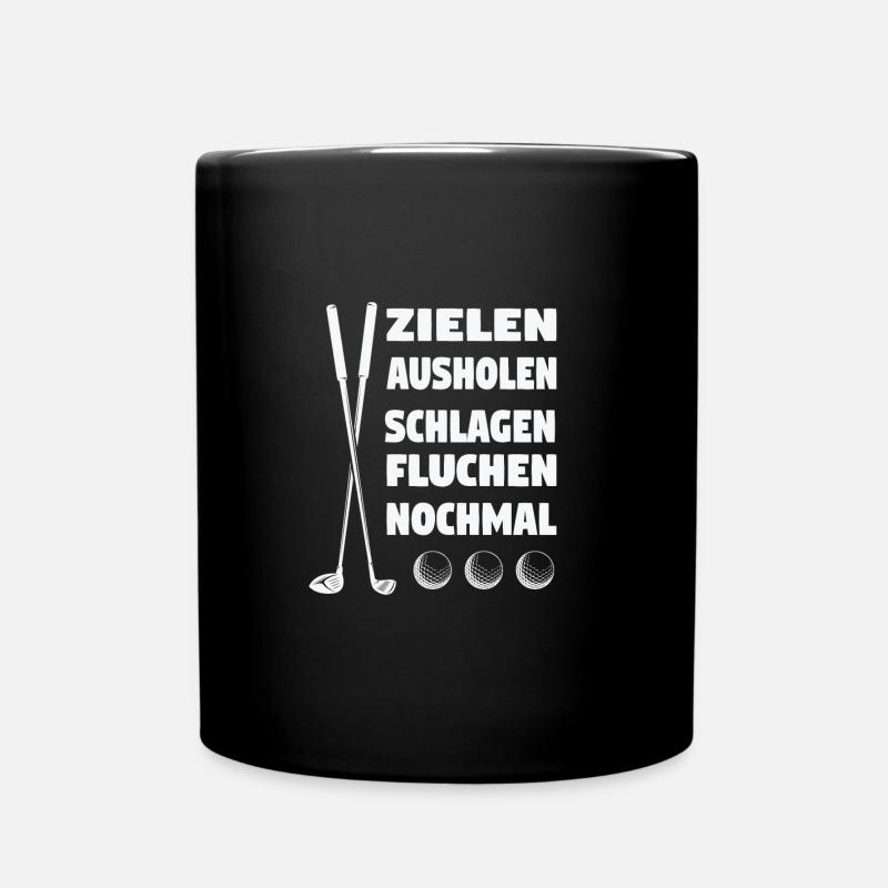 Golfspieler Sport Golfsport Geschenk - Tasse einfarbig - Schwarz