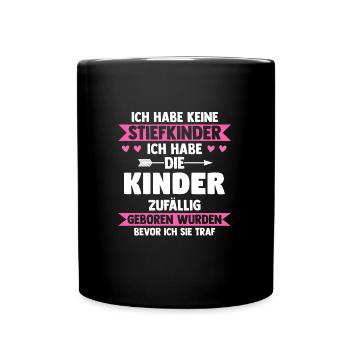 Stiefmama Familie Stiefmutter Geschenk - Tasse einfarbig - Schwarz - Vorne