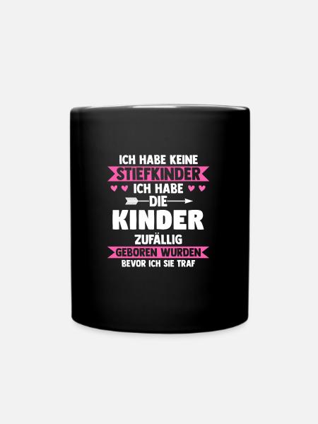 Stiefmama Familie Stiefmutter Geschenk - Tasse einfarbig - Schwarz