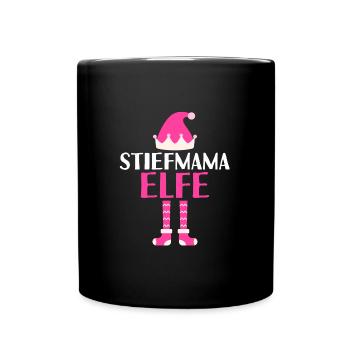 Stiefmama Elfe Bonus Mama Geschenk - Tasse einfarbig - Schwarz - Vorne