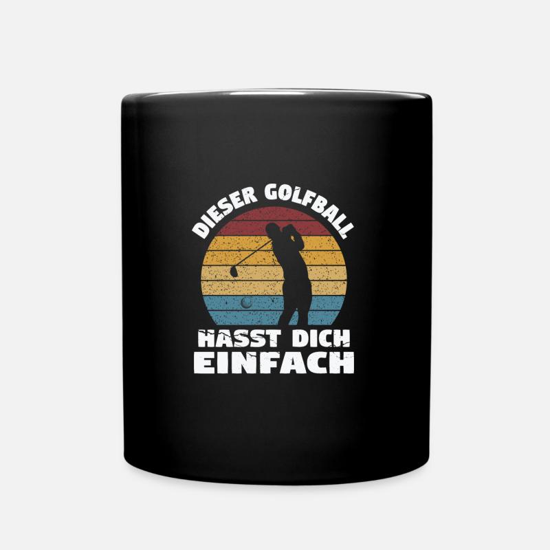 Golf Sport Golfspiel Geschenk - Tasse einfarbig - Schwarz
