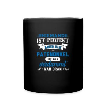 Patenonkel Familie Taufpate Geschenk - Tasse einfarbig - Schwarz - Vorne